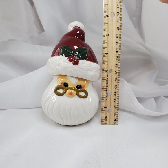 VTG Mother Brown's Santa And Hat Salt & Pepper Shakers Ceramic 1999 Christmas - Picture 2 of 11